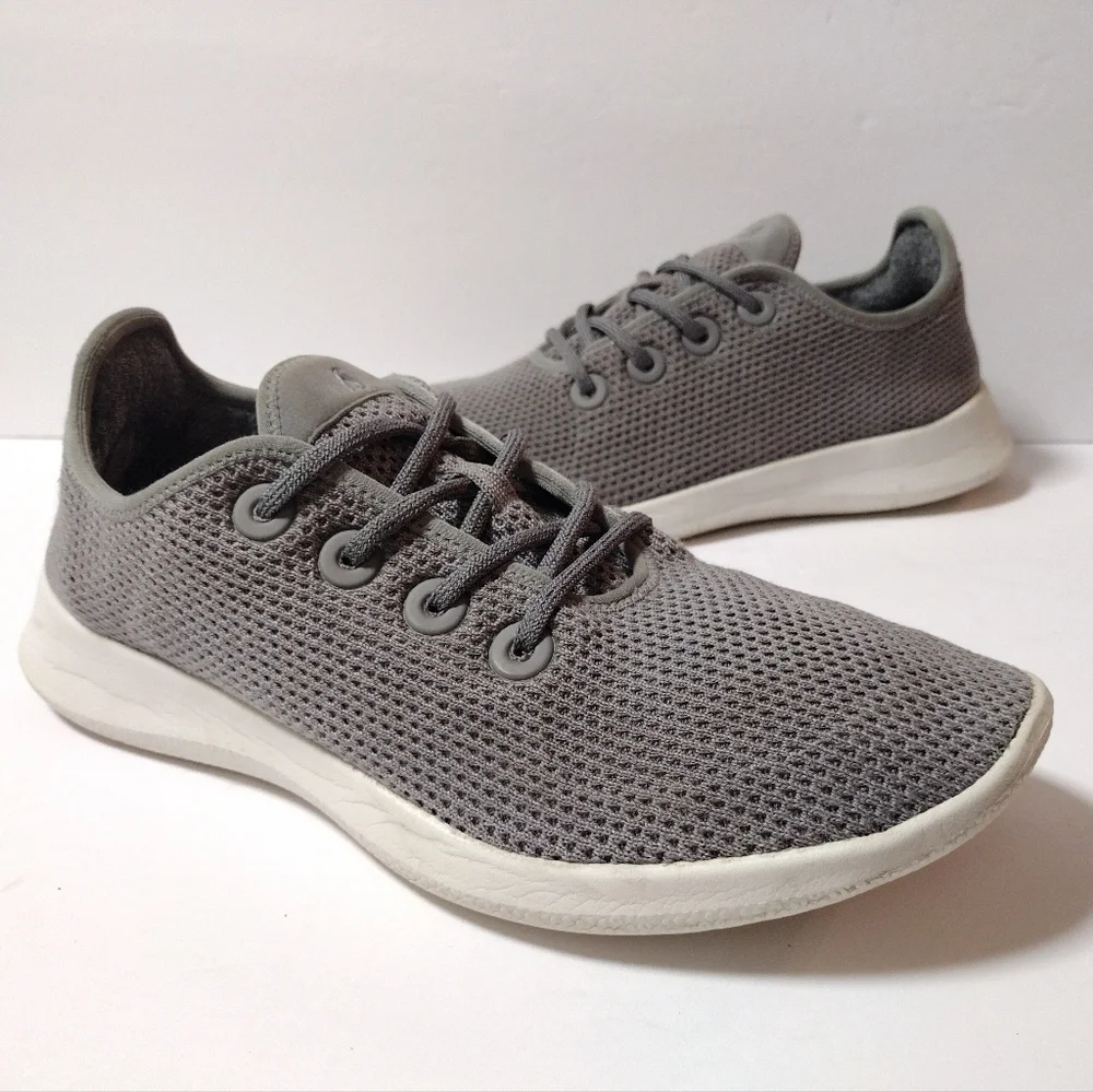 Allbirds Men's Tree Runners Knit Lace-Up Everyday Comfort Casual Sneakers Grey